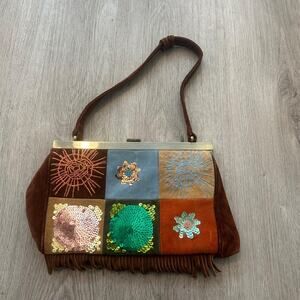 Cynthia rowley boho tassel sequin bag